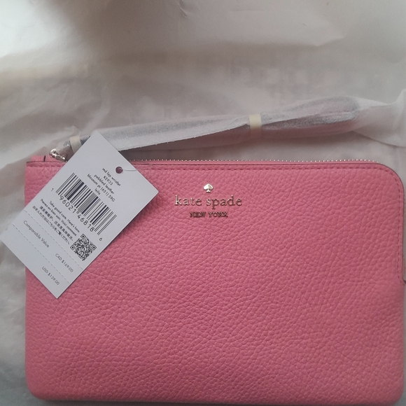 New Kate Spade Staci Medium Leather Tote & Leila 8"Med Wristlet Blossom Pink - Picture 16 of 16